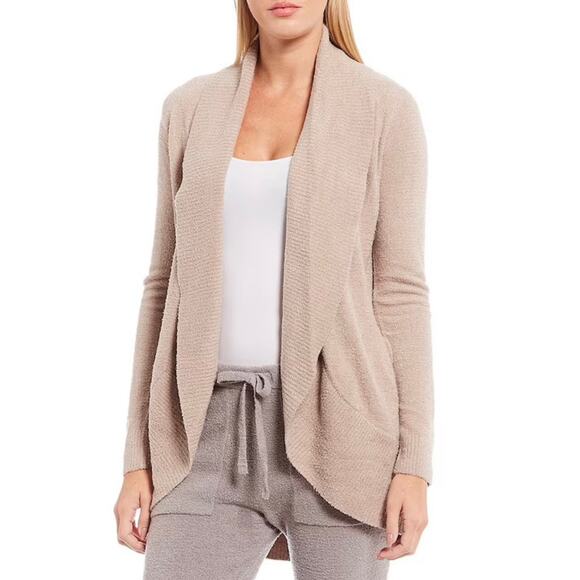 Barefoot Dreams CozyChic Lite® Circle Cardi Womens XS/S Taupe Cardigan Sweater - Picture 1 of 12